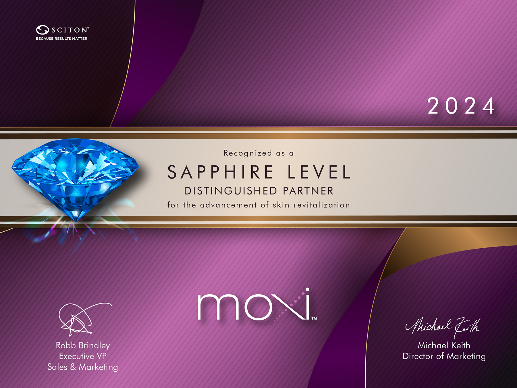 sciton moxi sapphire award 2024
